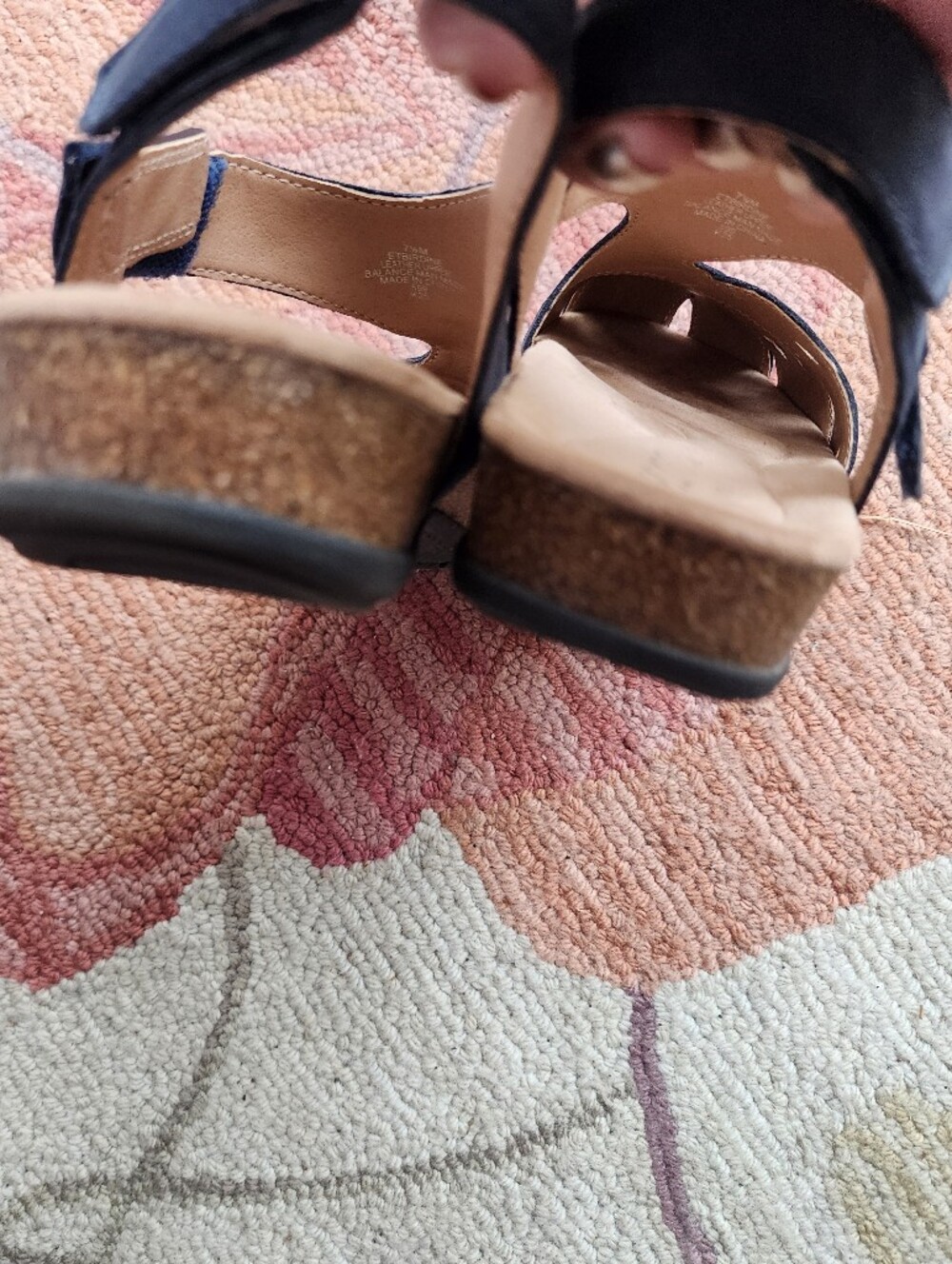 Earth Origins Womens Navy Suede Slingback Sandals - Picture 6 of 6